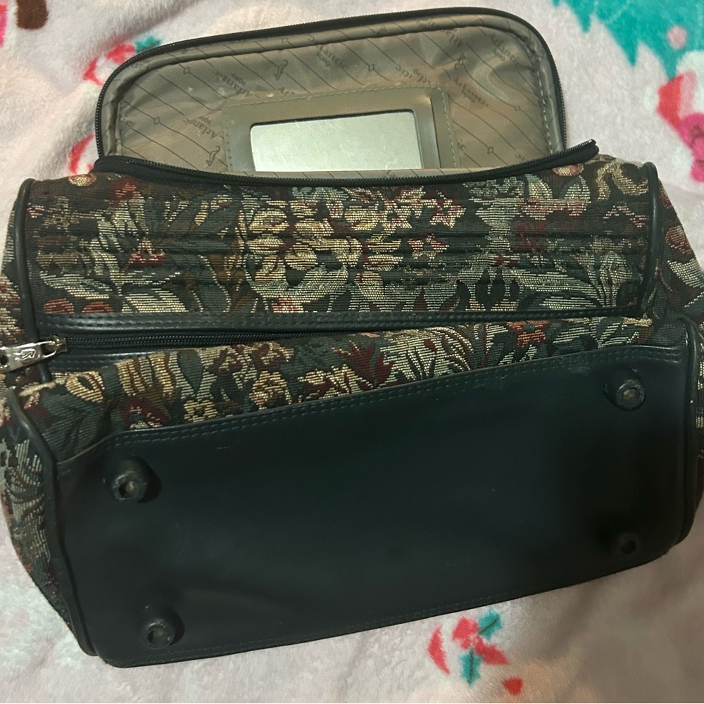 Floral Tapestry Bag with Black Accents